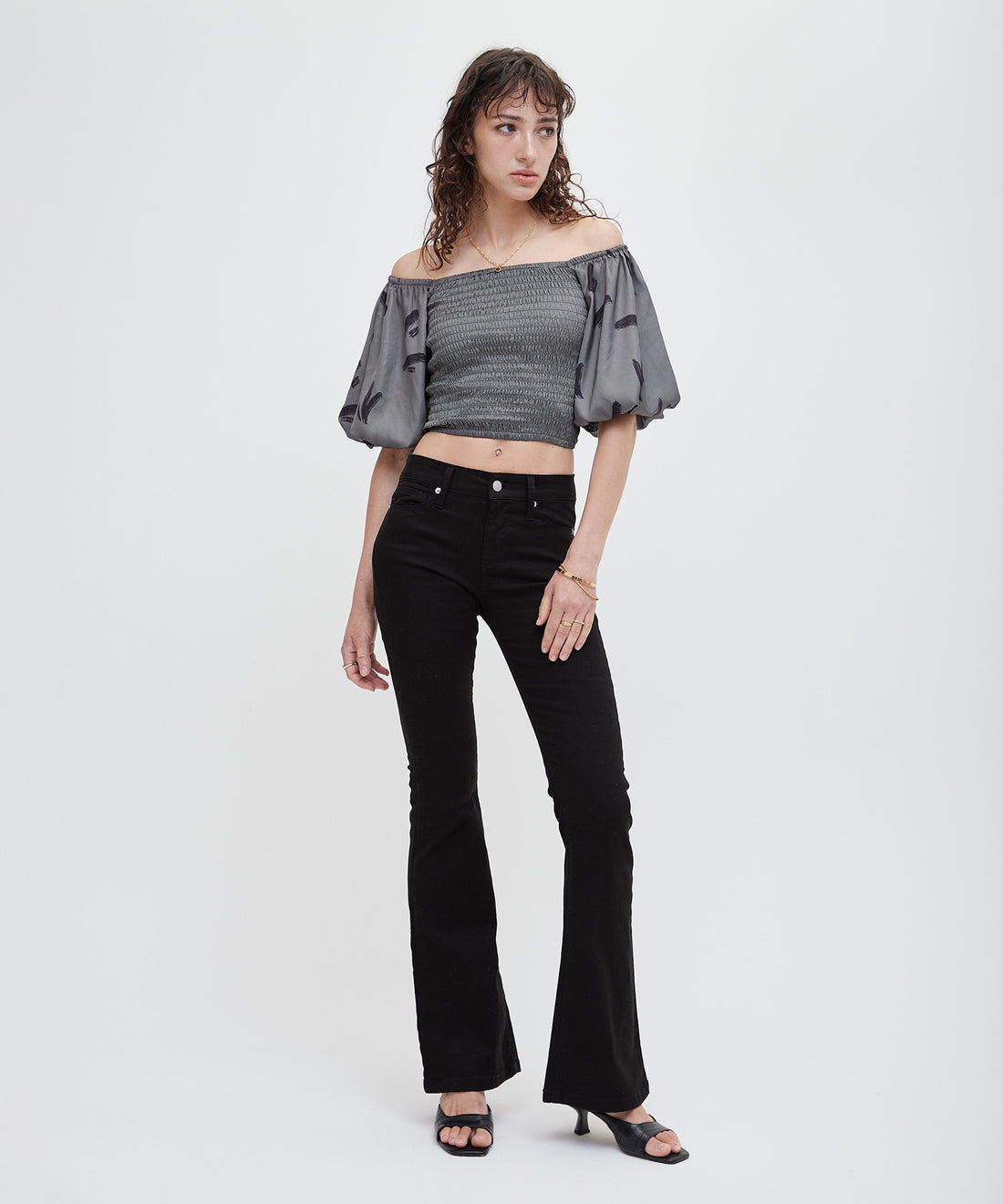 flare stretch asanoha denim – AMATERASJAPAN