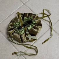 velour makeup pouch / matsuba (khaki)