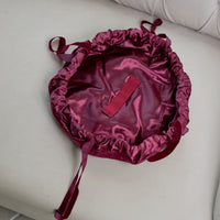 velor makeup pouch / rose(wine red)