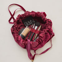 velor makeup pouch / rose(wine red)