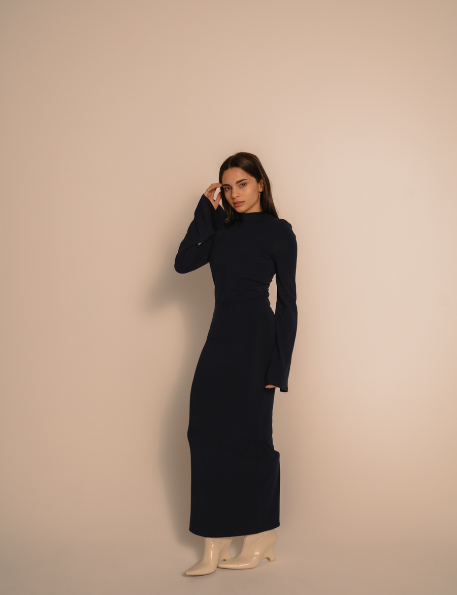 AuraFit Padded Maxi Dress / 濃藍(navy)