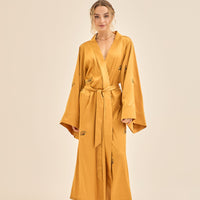 Aurelie Satin Long Robe