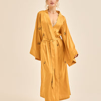 Aurelie Satin Long Robe