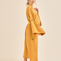 Aurelie Satin Long Robe