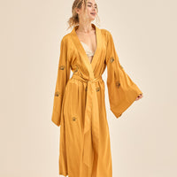 Aurelie Satin Long Robe