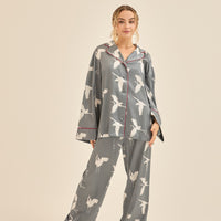 Chic Comfort Satin Pajama Pants / 薄墨(gray)