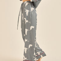 Chic Comfort Satin Pajama Pants / Gray