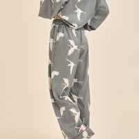 Chic Comfort Satin Pajama Pants / Gray