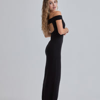 Padded Dawn Strapless Knitted Dress / 墨(black)