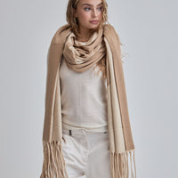 Fluffy Fur Scarf / Flax (Beige)