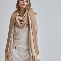 Fluffy Fur Scarf / Flax (Beige)