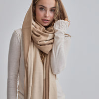 Fluffy Fur Scarf / Flax (Beige)