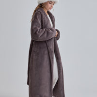 Cosy Up Premium KIMONO Fur Coat / 薄墨(gray)