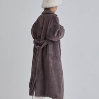 Cosy Up Premium KIMONO Fur Coat / 薄墨(gray)