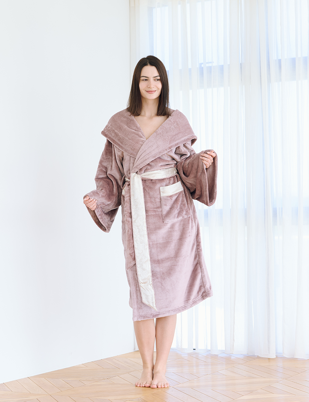 Cuddle Cloud Luxe KIMONO Robe / Fujiko (pink purple)