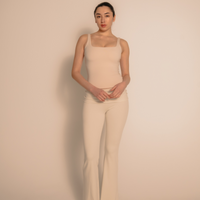 LuxeFit Flare Leggings / 胡粉(off white)