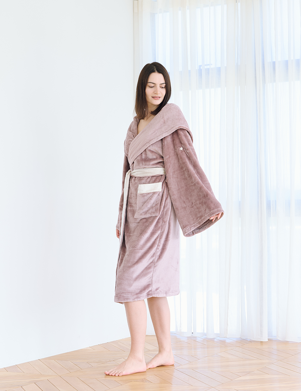 Cuddle Cloud Luxe KIMONO Robe / Fujiko (pink purple)