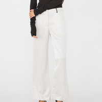 wagara tailored satin suit pants / white flower(ivory)