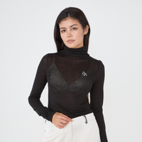 seamless turtle top / black