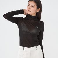 seamless turtle top / 墨(black)