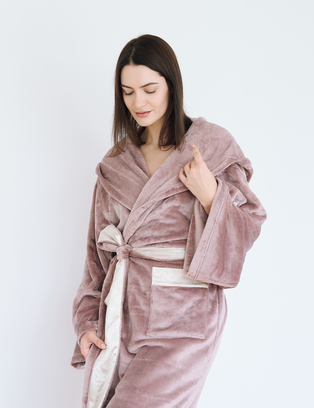 Cuddle Cloud Luxe KIMONO Robe / Fujiko (pink purple)