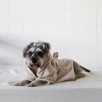 Cuddle Cloud Luxe KIMONO Robe for Puppy / 白花(ivory)