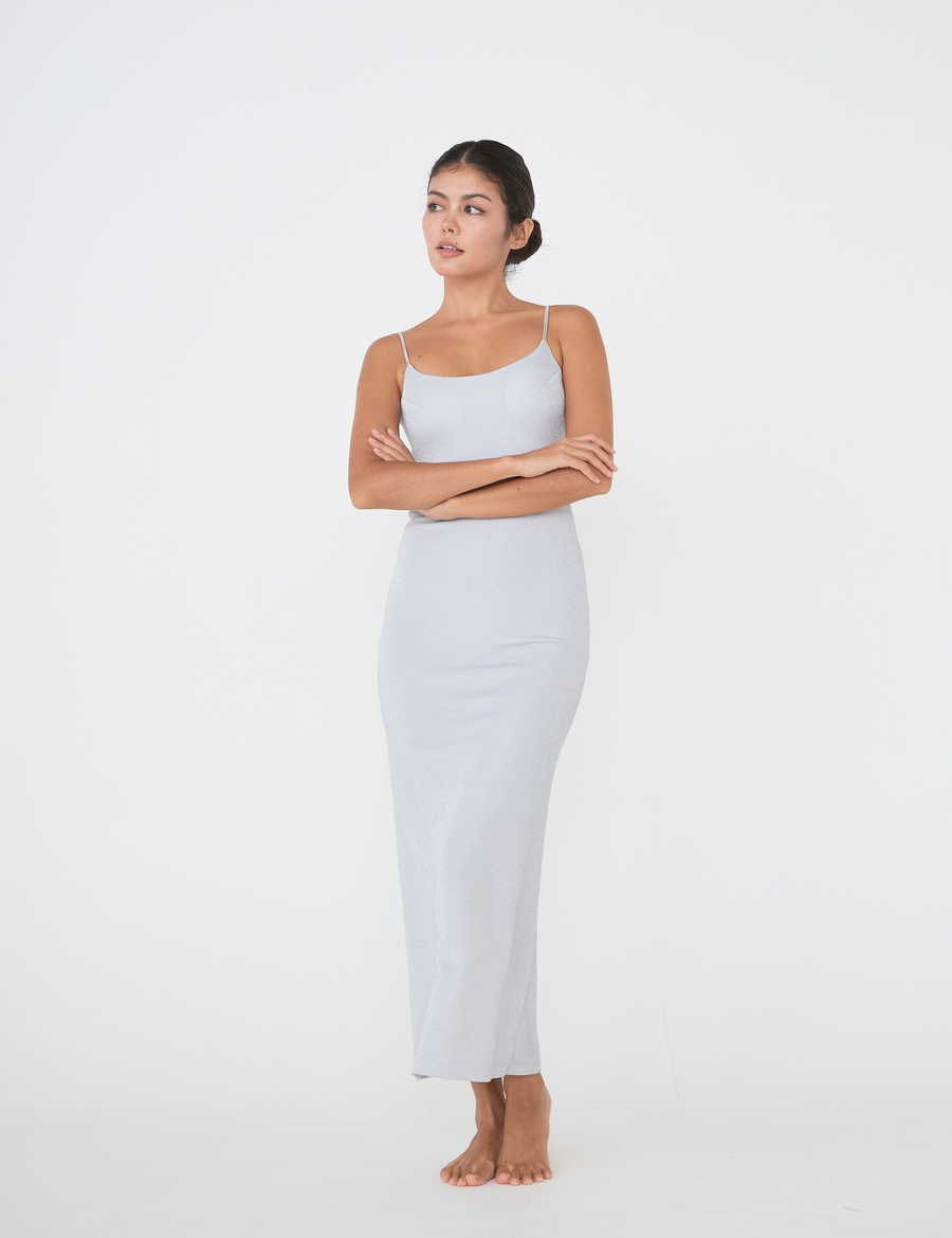 Moonlit Muse Maxi Dress / Silver