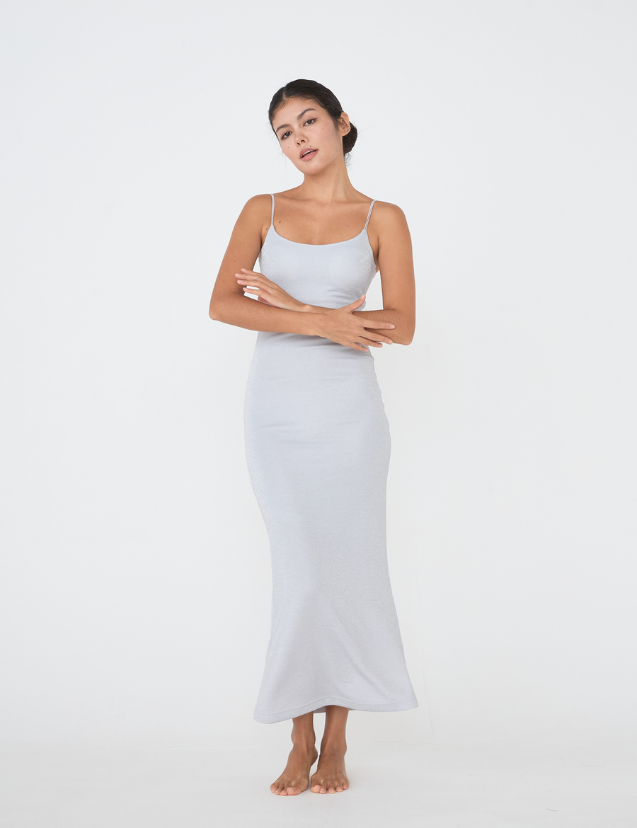 Moonlit Muse Maxi Dress / Silver