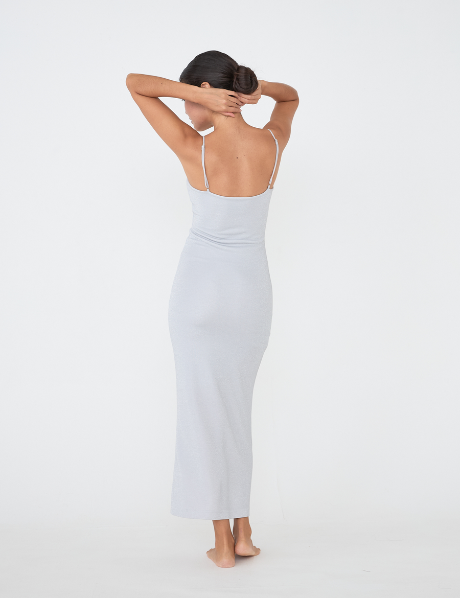 Moonlit Muse Maxi Dress / Silver