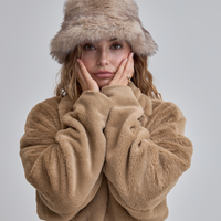 Cozy Up Premium KIMONO Fur Coat / flax(beige)