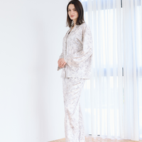 Silky Moonlit Satin Pants / 亜麻(beige)