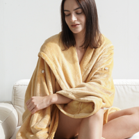 Cuddle Cloud Luxe KIMONO Robe / Honey(light yellow)