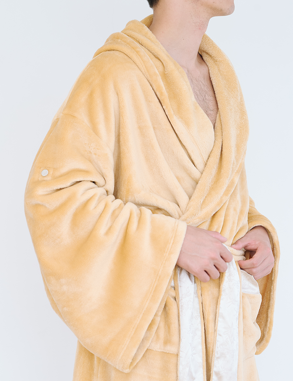 Cuddle Cloud Luxe KIMONO Robe / 蜂蜜(light yellow)