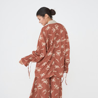 resort long sleeve KIMONO shirt / 琥珀(orange)