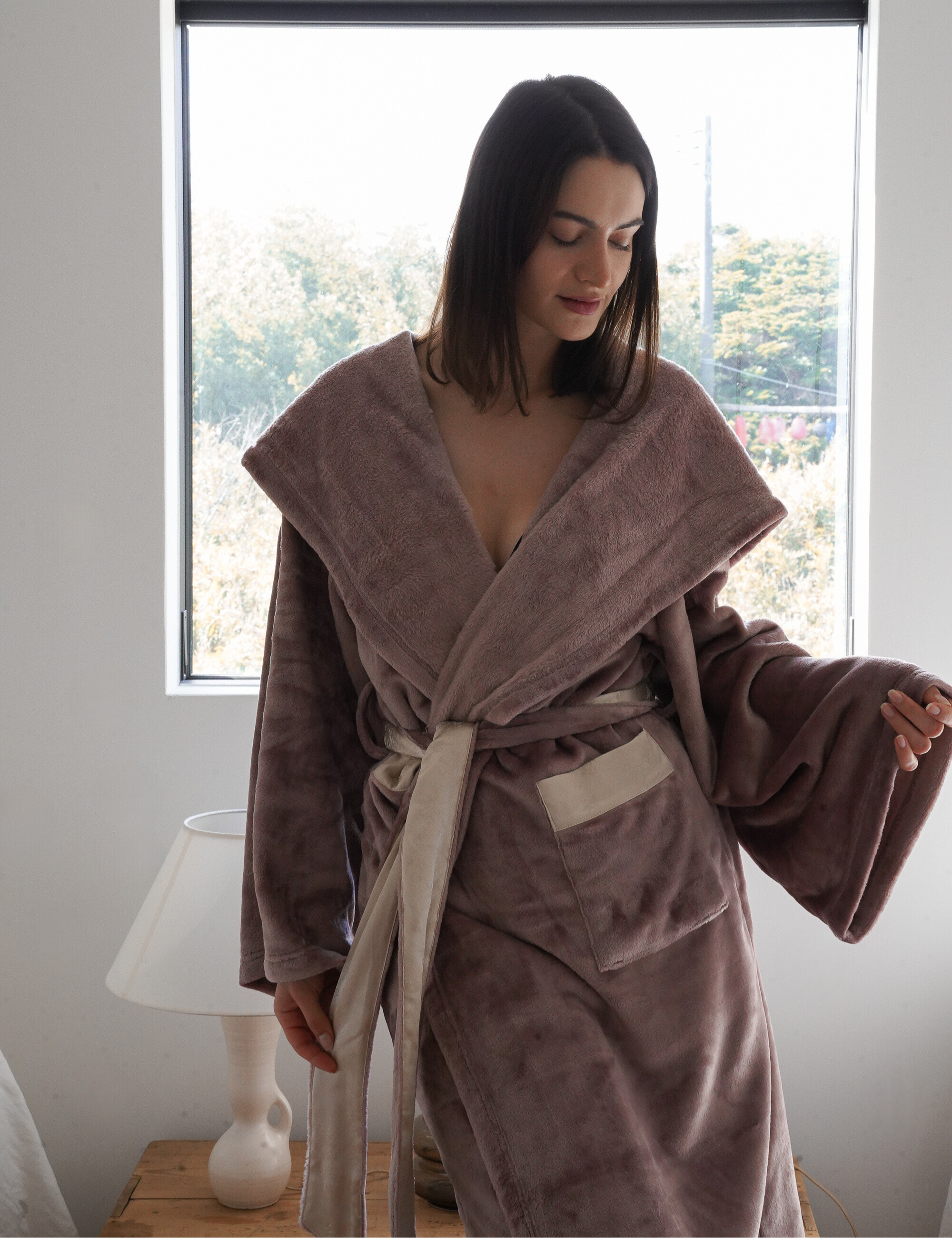 Cuddle Cloud Luxe KIMONO Robe / Fujiko (pink purple)