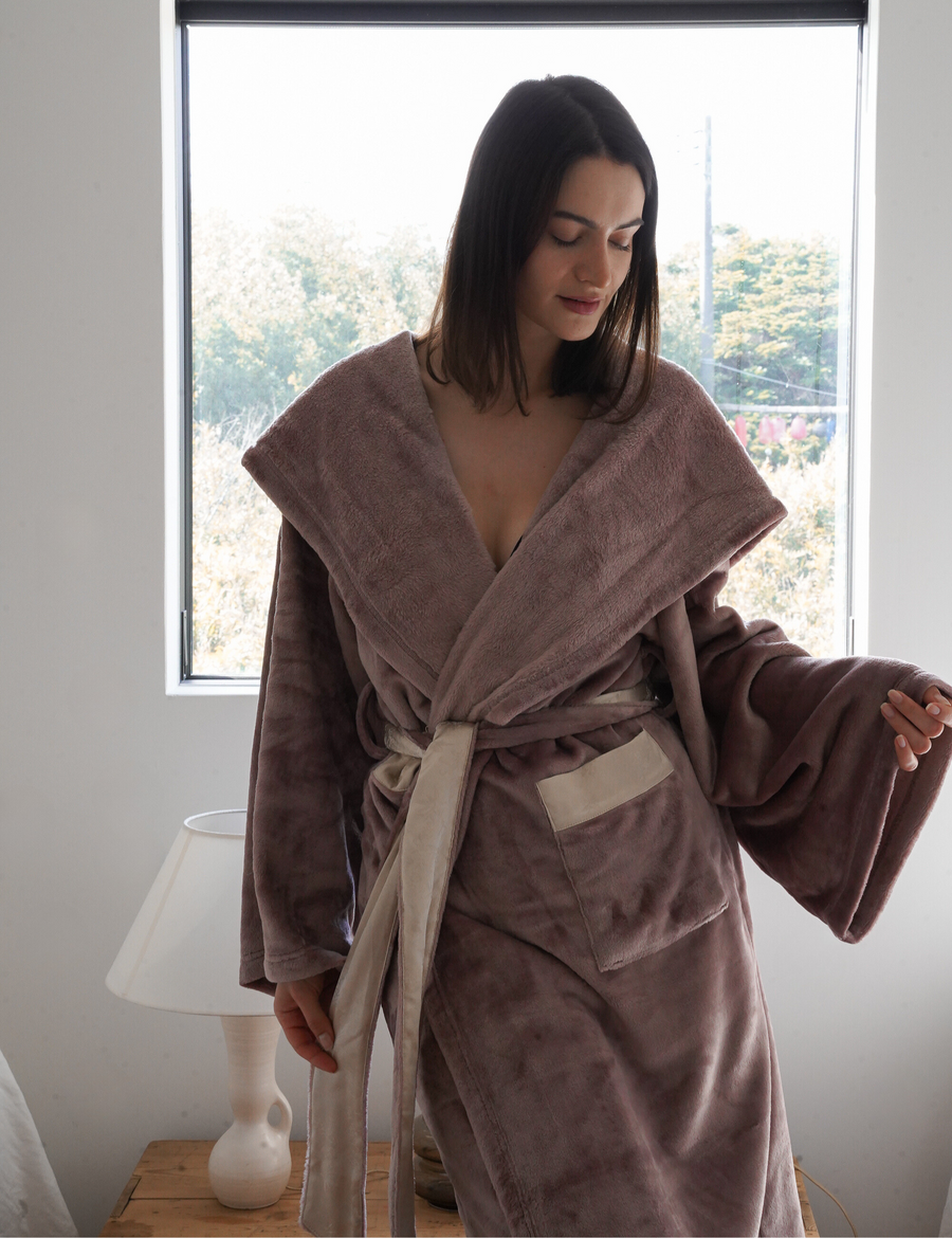 Cuddle Cloud Luxe KIMONO Robe / 藤紅(pink purple)