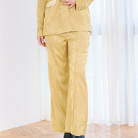 Jacquard Lounge Satin Pants / 芥子(mastard)