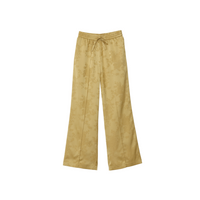 Jacquard Lounge Satin Pants / mustard