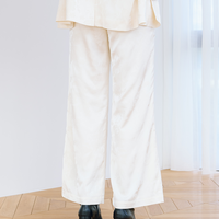 Jacquard Lounge Satin Pants / 白花(ivory)