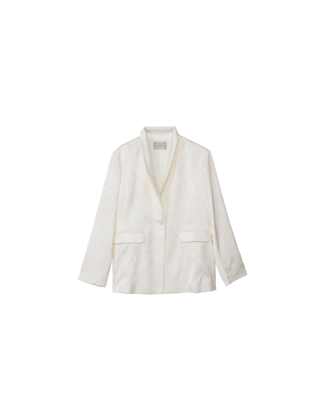 Jacquard Lounge Satin Jacket / 白花(ivory)