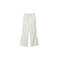 Jacquard Lounge Satin Pants / White Flower(ivory)