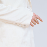 Jacquard Lounge Satin Jacket / 白花(ivory)