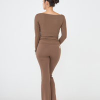 Style Up Flared Leggings / brown