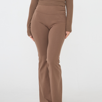 Style Up Flared Leggings / brown