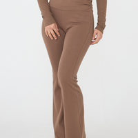 Style Up Flared Leggings / brown