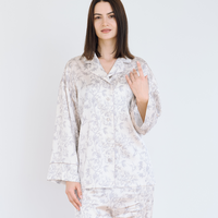 Silky Moonlit Satin Shirt_Flax (beige)