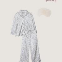 "Moonlight Serenity Set"（Satin Nightwear + Eyemask） / 亜麻(beige)