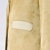 Jacquard Lounge Satin Jacket / mustard