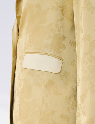 Jacquard Lounge Satin Jacket / mustard