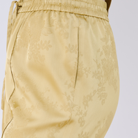 Jacquard Lounge Satin Pants / mustard